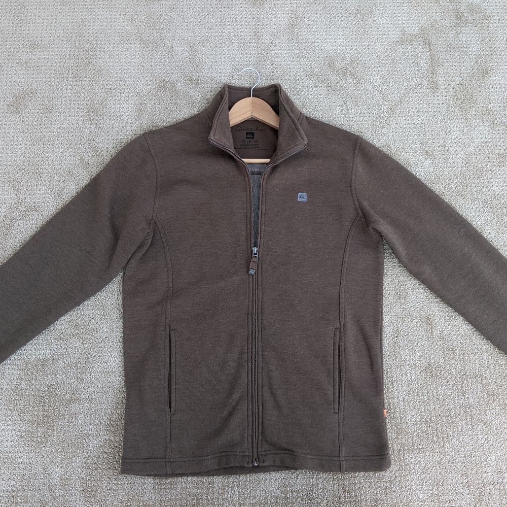 Quick Silver Sweater Jacket Men's Brown Size Small